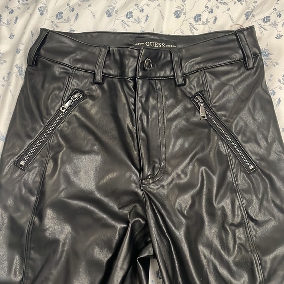NEW Guess black leather pants - Picture 4 of 5